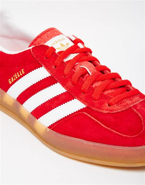 adidas originals gazelle heren wit rood|adidas gazelle sandalen.